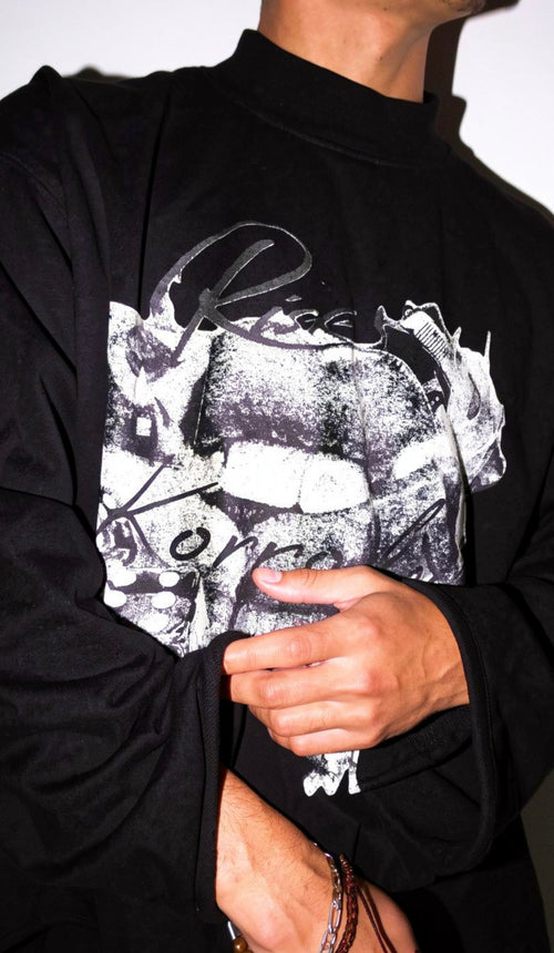 Raw Edge Baggy Long Sleeve