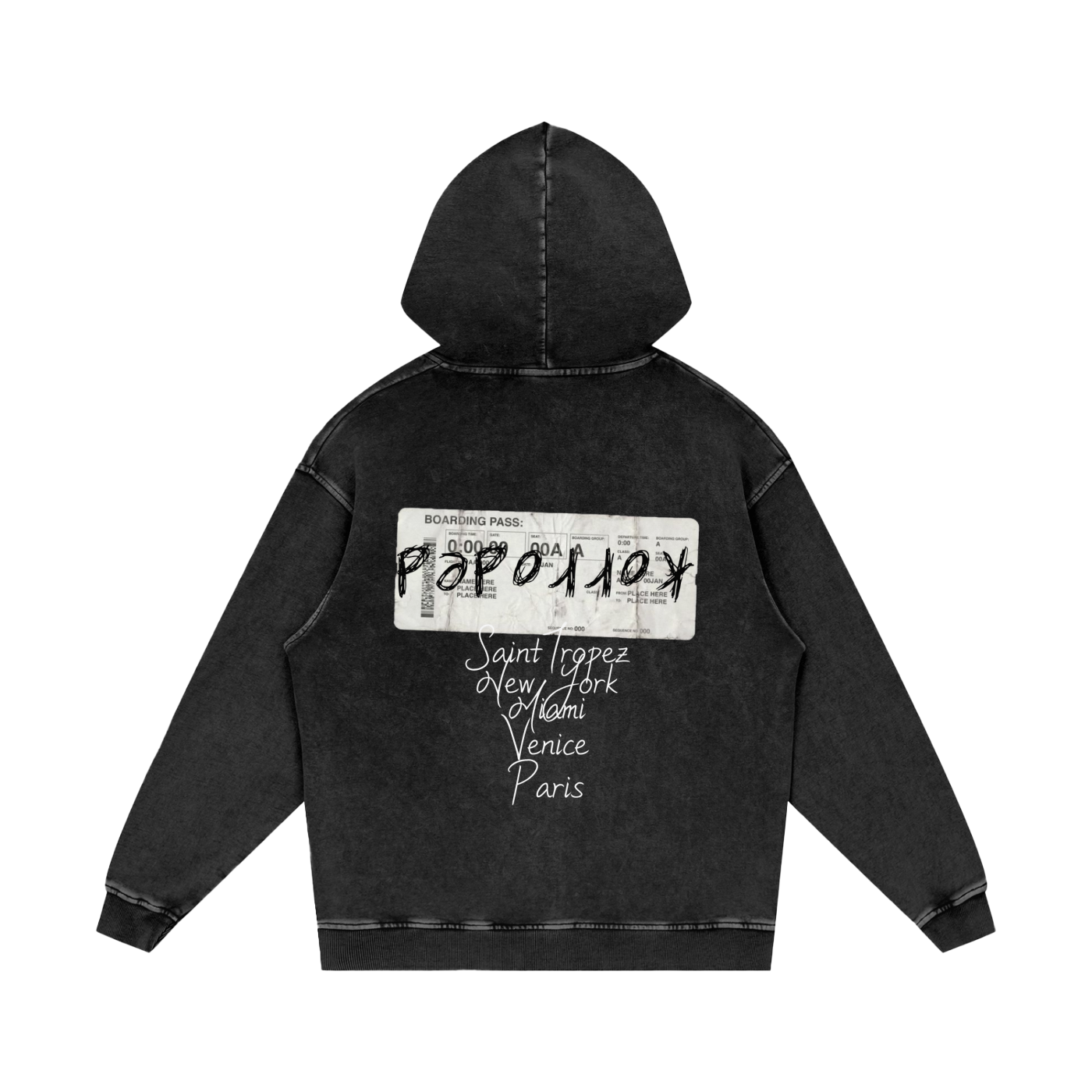 Korroded Washed Cotton Hoodie